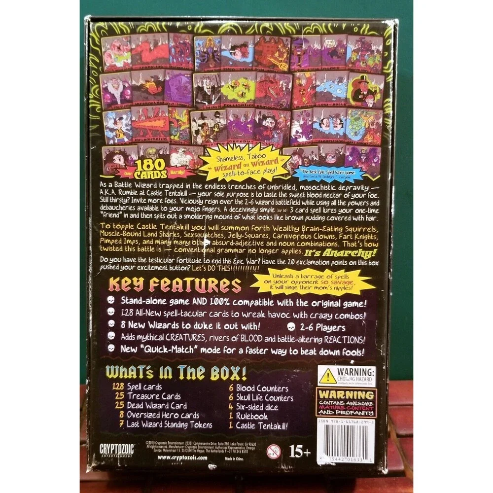Epic Spell Wars Rumble At Castle Tentakill Game Cryptozoic Used 2015